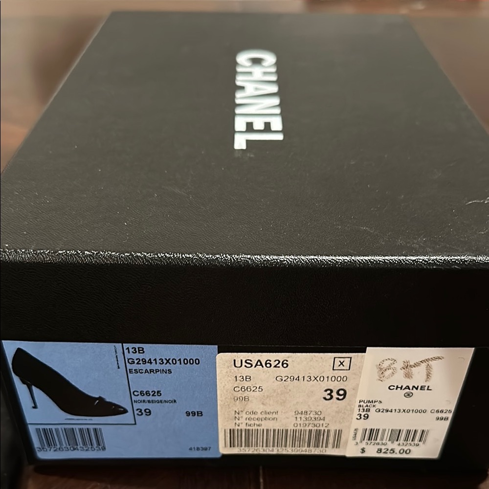 Authentic Chanel Black and Cream Women's High Heels - Picture 3 of 15